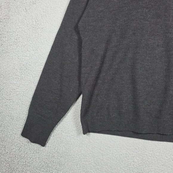 Banana Republic Rugby Sweater Men Size Large Charcoal Wool Blend Regular Fit VTG - Picture 5 of 9